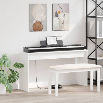 Klaviatūros stovas Balta 120 x 32 x 64 cm Apdirbta mediena