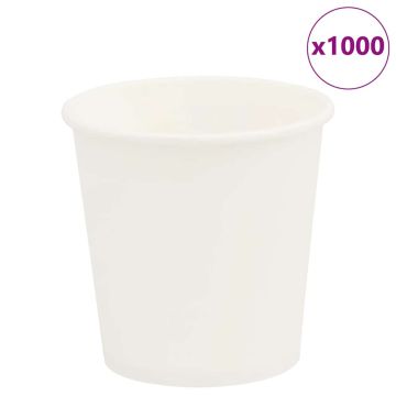 Popieriniai kavos puodeliai 1000 vnt 4oz 100ml Baltas