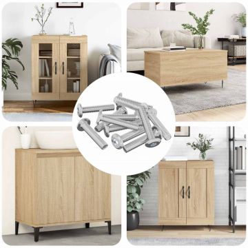 Užrakinimo varžtas Paprastas 12 pcs Sidabro M6 x 30 mm Plienas