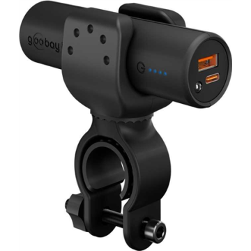 Goobay Bike Powerbank 5.0 with Reinforced Holder for Bicycle Handlebars | 60656 | 5000 mAh | Black