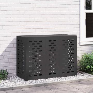 Kondicionierių uždangalas Juoda 110 x 50 x 80 cm Plienas