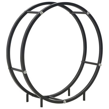 Stovas malkoms, juodos spalvos, 70x20x70 cm, plienas