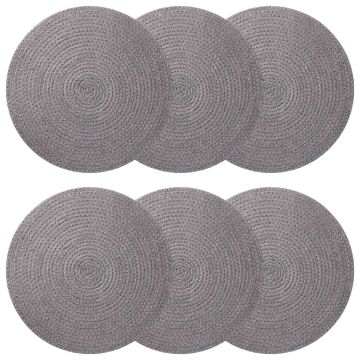 Džiuto paveikslai 6 pcs Pilka Ø 30 cm 100% Tossa Džiutas