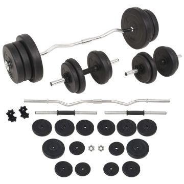 Štangos ir hantelių rinkinys, 60 kg