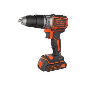 BLACK & DECKER akumuliatorinis gręžtuvas-suktuvas BL188K-QW, 18 V, 1,5 Ah, juodos spalvos