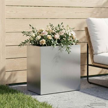 Sodo vazonas Sidabrinė 50 x 30 x 40 cm Galvanizuotas plienas
