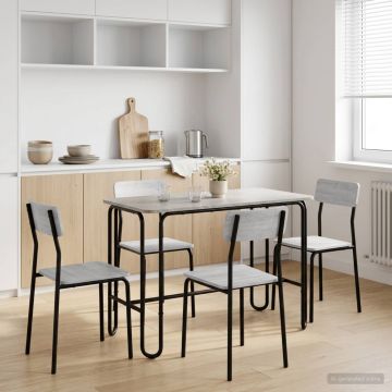 Valgomojo stalas 100 x 50 x 75 cm Apdirbta mediena Betono pilka