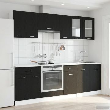 Virtuvės vienetas Lyon 8 pcs Juodojo ąžuolo Apdirbta mediena