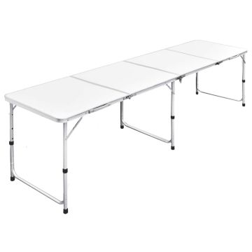 Sulankstomas Stalas Stovyklavimui iš Aliuminio 240 x 60 cm