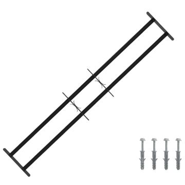 Langų saugos grotelės su 2 skersiniais 3 pcs 93-174 cm