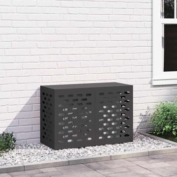 Kondicionierių uždangalas Juoda 90 x 40 x 60 cm Plienas