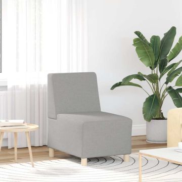 Modulinė sofa be porankių, debesų pilka, 55 cm, audinys