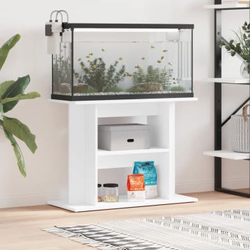 Akvariumo stovas, baltos spalvos, 80x35x60cm, apdirbta mediena