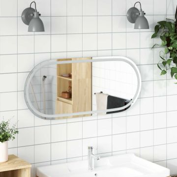 LED vonios veidrodis Skaidrus 100 x 45 cm grūdintas stiklas