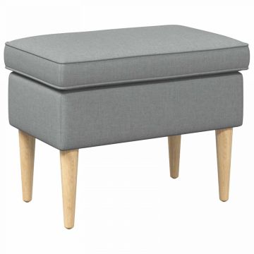 Pėdų staliukas Šviesiai pilka 55 x 35 x 41 cm 100% poliesteris