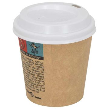 Popieriniai kavos puodelių dangteliai, Ø60mm, 4oz, 1000vnt.