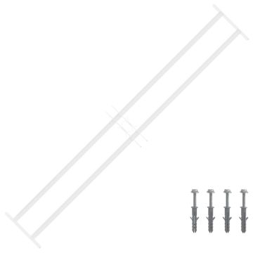 Langų saugos grotelės su 2 skersiniais 3 pcs 93-174 cm