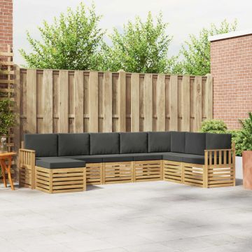Lauko sofos komplektas 8 pcs Balta ir antracito