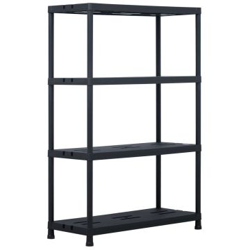 Sandėliavimo lentyna, juoda, 90x40x138cm, plastikas, 220kg