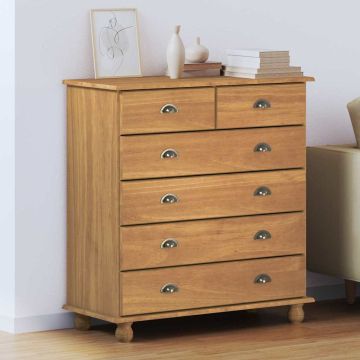Komoda ASKIM Ruda 91 x 40 x 95,5 cm Kietos pušies mediena