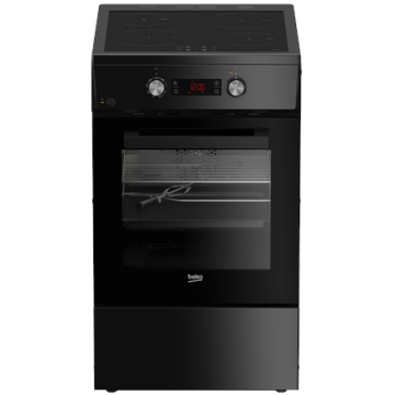 Beko viryklė FSM59305BDT, 50 cm pločio, juodos spalvos, 60 L