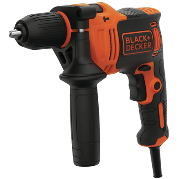 BLACK & DECKER akumuliatorinis gręžtuvas-suktuvas BEH710-QS, juodos spalvos, 710 W