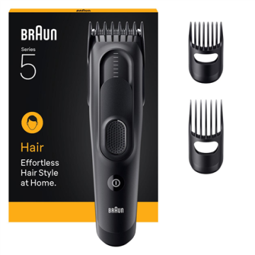 Braun kirpimo mašinėlė HC5530 Series 5, juodos spalvos, belaidis