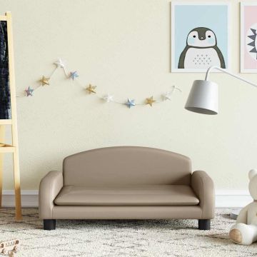 Vaikiška sofa, kapučino spalvos, 70x45x30cm, dirbtinė oda