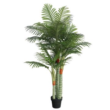 Dirbtinė palmė su trimis kamienais, žalios spalvos, 180cm, PP