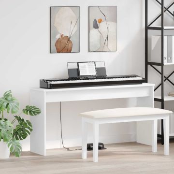 Klaviatūros stovas Balta 130 x 32 x 64 cm Apdirbta mediena
