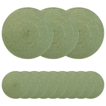 Džiuto paveikslai 12 pcs Alyvuogių žalia Ø 30 cm