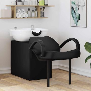 Šampūno kėdė Juoda ir Balta 63 x 141 x 92 cm PVC