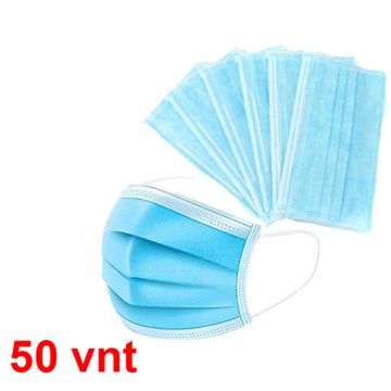 Vienkartinė apsauginė veido kaukė 3PLY (3 sluoksnių) 50 vnt