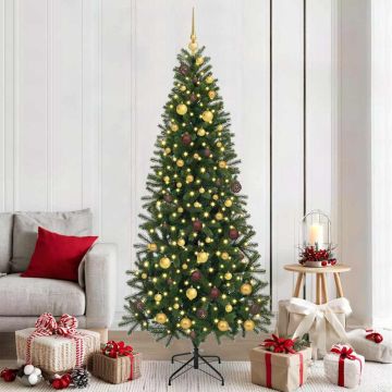 Dirbtinė Kalėdų eglutė su 300 LED Žalia 210 cm PE ir PVC