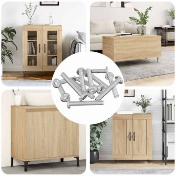 Užrakinimo varžtas Paprastas 12 pcs Sidabro M6 x 35 mm Plienas