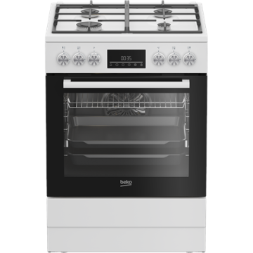 Beko viryklė FBM62330GWDTN, 60 cm pločio, baltos spalvos, 72 L