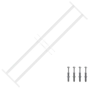 Langų saugos grotelės su 2 skersiniais 3 pcs 63-114 cm