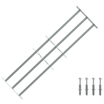 Langų saugos grotelės su 3 skersinėmis 3 pcs 930-1740 mm