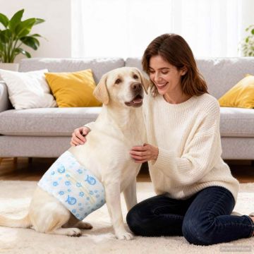 Vienkartinės vyrų šunų sauskelnės 30 pcs Baltas L