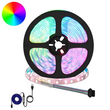 LED juosta 2 pcs Juoda ir permatoma 5500 mm Varis ir plastikas