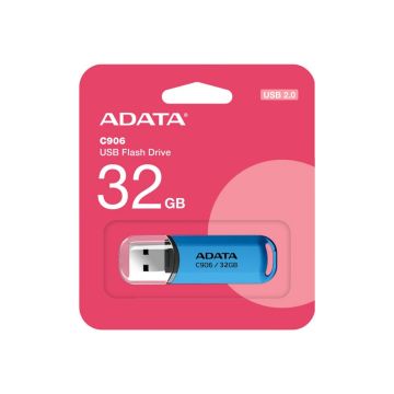 ADATA USB atmintinė C906, mėlynos spalvos, 32 GB, USB 2.0