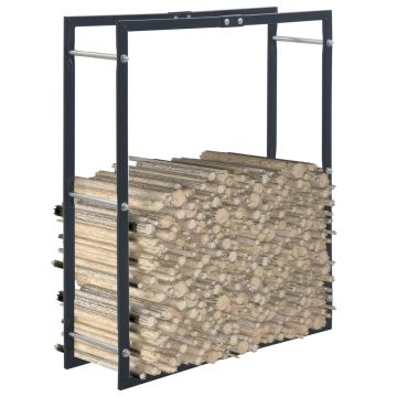 Stovas malkoms, juodos spalvos, 80x25x100cm, plienas