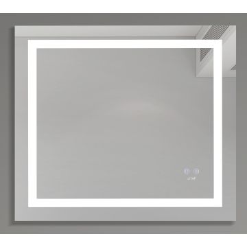 Veidrodis 45627 LED išmanus su funkcija nuo rasojimo, laikrodžiu ir termometru