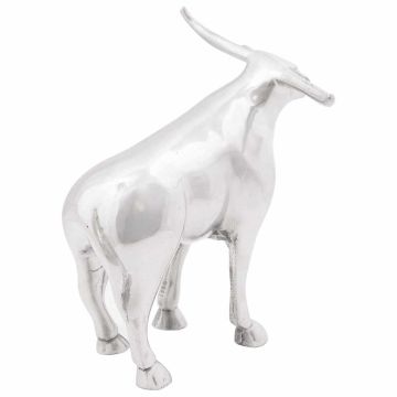 Buliaus skulptūra Sidabro 20 x 17 x 23 cm Aliuminis
