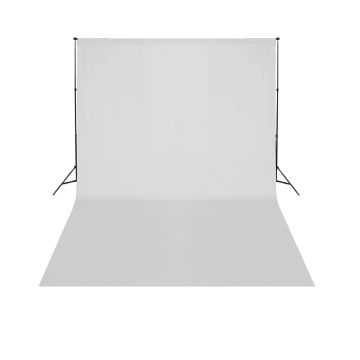 Teleskopinė fono rėmo sistema + baltas fonas, 3 x 5 m