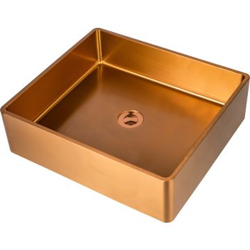 Nerūdijančio plieno plautuvė S4837HYB bronze 1.2 mm padedama ant stalviršio