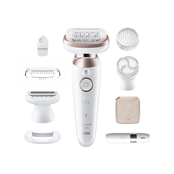 Braun epiliatorius SES9-360 Silk épil 9 Flex 3D, baltos spalvos