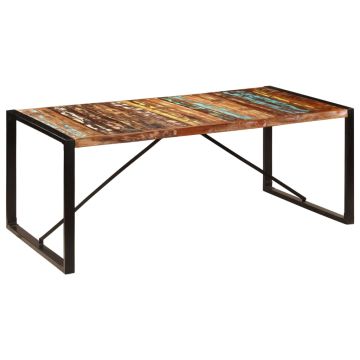 Valgomojo stalas, 200x100x75cm, perdirbtos medienos masyvas