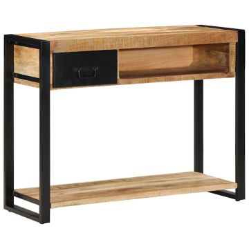 konsolinis stalas 100x35x75 cm Tvirtas neapdorotas medis Mango