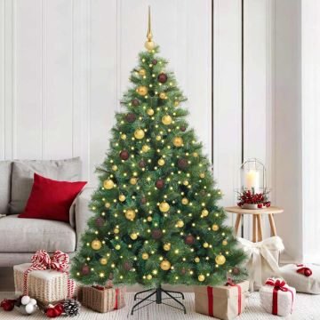 Dirbtinė Kalėdų eglutė su 300 LED Žalia 180 cm PE ir PVC